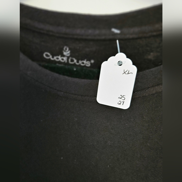 Cuddl Duds Black Long Sleeve Top - Picture 3 of 4